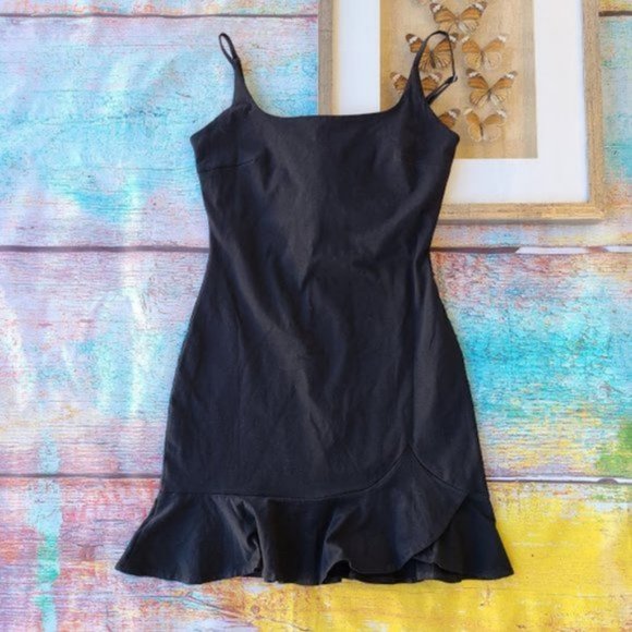 Princess Polly Black Kiribati Ruffle Mini Dress 6 - Picture 5 of 9